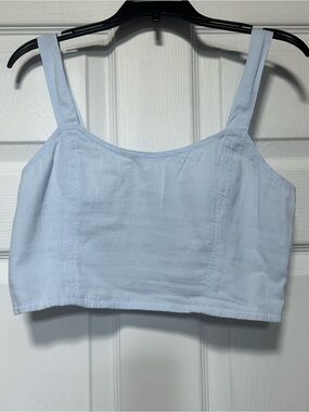 aerie Soft Light Blue Cropped Tank NWOT